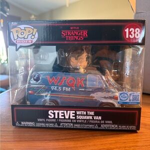 Funko Pop Rides Steve with Blue Squawk Van